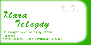 klara telegdy business card